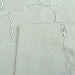 Japanese Simple Curtain Made to Measure Curtain Geometric Embroidery Green Environment Protective Fabric