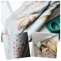 Modern Rural Curtain Made to Measure Curtain Spray Printed Bedroom Environment Protective Blackout Fabric