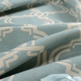 Nordic Simple Curtain Made to Measure Curtain Geometric Printed Environment Protective cotton Fabric