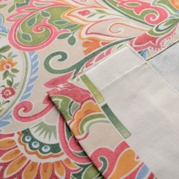 American Antique Curtain Made to Measure Curtain Contrast Flower Printed Bedroom Fabric