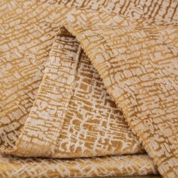 American Abstract Style Curtain Made to Measure Curtain Brown Geometry Pattern Chenille Jarquard Blackout Fabric