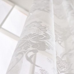 Simple Classical Sheer Curtain Made to Measure Curtain European Flower Jacquard Living Room Bedroom Fabric