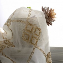 Nordic Sheer Curtains Diamond Pattern Window For Living Room Bedroom