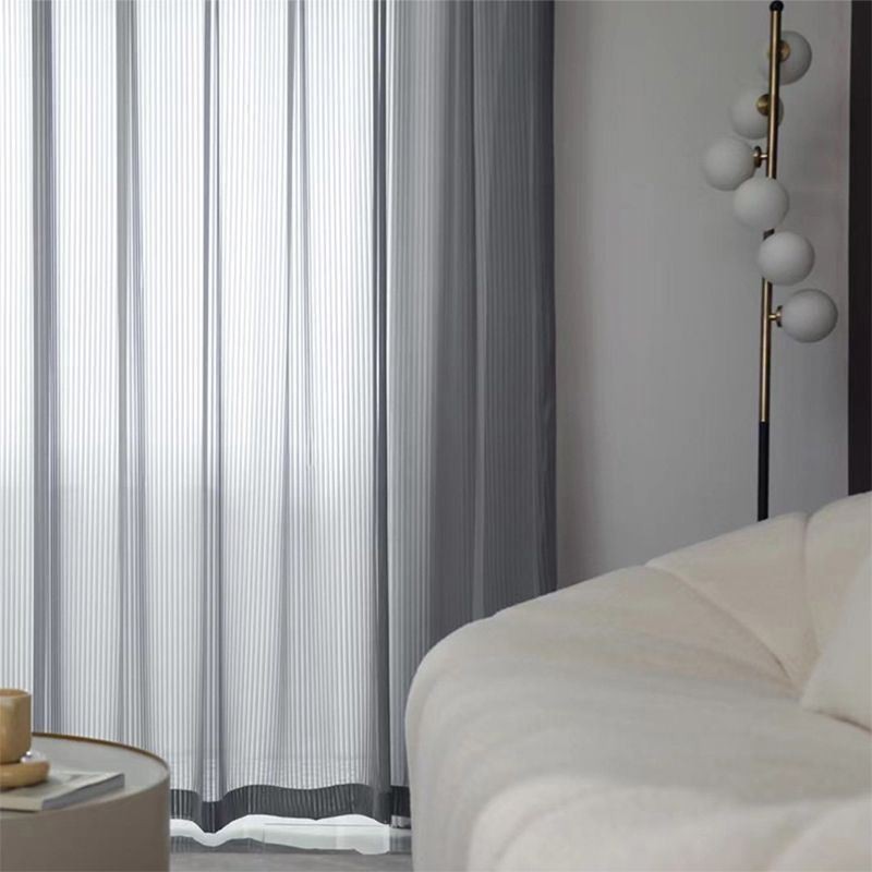 Striped Sheer Curtains Home Decorations Modern Tulle Curtain Made to Measure Curtain For Living Room