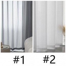 Striped Sheer Curtains Home Decorations Modern Tulle Curtain Made to Measure Curtain For Living Room