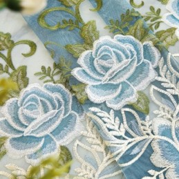 Modern Floral Curtain Made to Measure Curtain Tulle Window Sheer For Living Room Bedroom