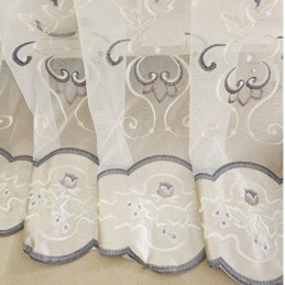 Modern Floral Sheer Tulle Curtains For Living Room Bedroom