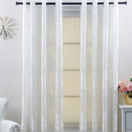 Modern Floral Sheer Curtain Made to Measure Curtain Panel For Living Room Bedroom