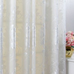 Modern Floral Sheer Curtain Made to Measure Curtain Panel For Living Room Bedroom