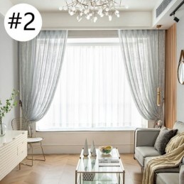 Nordic Tulle Sheer Curtains Elegant White Voile Curtain Made to Measure Curtain Blinds Panel For Living Room One