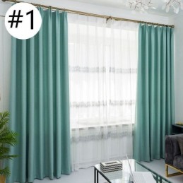 Nordic Plain Curtain Made to Measure Curtain Fabric Shading Solid Color For Bedroom