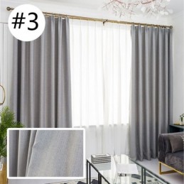 Nordic Plain Curtain Made to Measure Curtain Fabric Shading Solid Color For Bedroom