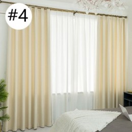 Nordic Plain Curtain Made to Measure Curtain Fabric Shading Solid Color For Bedroom