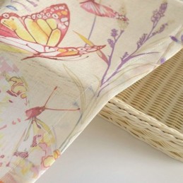 Modern Rural Sheer Curtain Made to Measure Curtain Butterfly Printed Bedroom Fabric