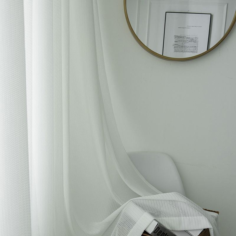 Luxury White Tulle Curtain Made to Measure Curtain For Living Room Bedroom Window Jacquard Sheers