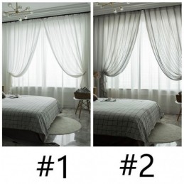 Luxury White Tulle Curtain Made to Measure Curtain For Living Room Bedroom Window Jacquard Sheers