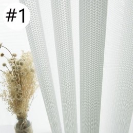 Luxury White Tulle Curtain Made to Measure Curtain For Living Room Bedroom Window Jacquard Sheers