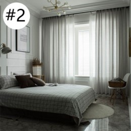 Luxury White Tulle Curtain Made to Measure Curtain For Living Room Bedroom Window Jacquard Sheers