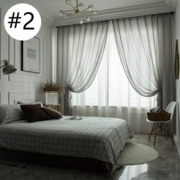 Luxury White Tulle Curtain Made to Measure Curtain For Living Room Bedroom Window Jacquard Sheers
