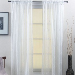 Geometric Pattern Sheer Curtains For Living Room Bedroom