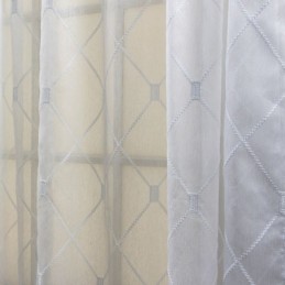 Geometric Pattern Sheer Curtains For Living Room Bedroom