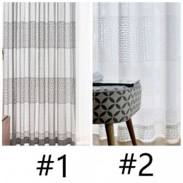 Geometry Sheer Curtains For Living Room Bedroom