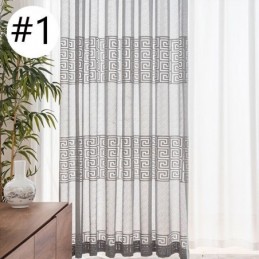 Geometry Sheer Curtains For Living Room Bedroom