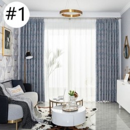 Luxury Jacquard Curtains Blackout Window For Living Room Bedroom