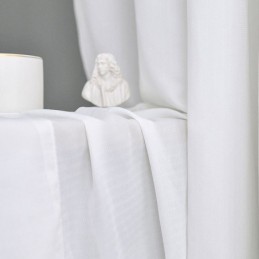White Tulle Curtains Bedroom Sheer Voile Drapes Solid Color