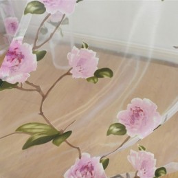Floral Sheer Window Curtains Tulle Drapery Home Decor Room Divider