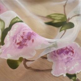 Floral Sheer Window Curtains Tulle Drapery Home Decor Room Divider