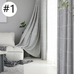 Checkered Blackout Curtains Thermal Insulated Room Darkening Drapes