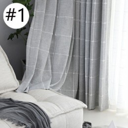 Checkered Blackout Curtains Thermal Insulated Room Darkening Drapes