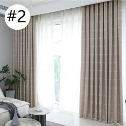 Checkered Blackout Curtains Thermal Insulated Room Darkening Drapes
