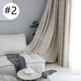 Checkered Blackout Curtains Thermal Insulated Room Darkening Drapes