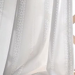 White Translucent Curtains Nordic Style Jacquard Drapes For Living Room Bedroom