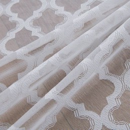 White Sheer Curtains Diamond Window For Living Room Bedroom