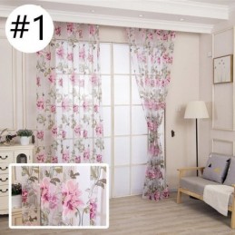 European Sheer Curtain Made to Measure Curtain Rustic Flower Tulle For Living Room Bedroom