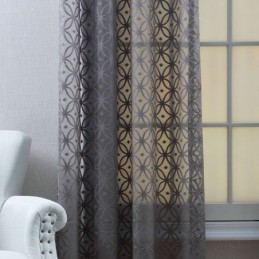 Europe Tulle Curtain Made to Measure Curtain Grey Sheer For Living Room