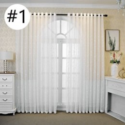 Decorative Window Screens Plant Embroidered Tulle Curtains For Bedroom