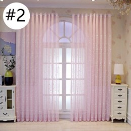 Decorative Window Screens Plant Embroidered Tulle Curtains For Bedroom