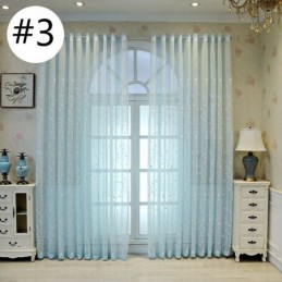 Decorative Window Screens Plant Embroidered Tulle Curtains For Bedroom
