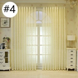 Decorative Window Screens Plant Embroidered Tulle Curtains For Bedroom