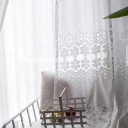 Modern White Tulle Curtains...