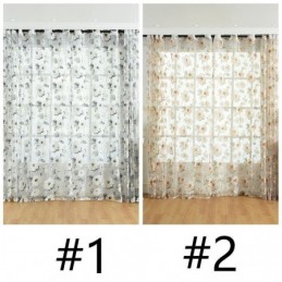 European Sheer Curtain Made to Measure Curtain Rustic Flower Tulle For Living Room Bedroom
