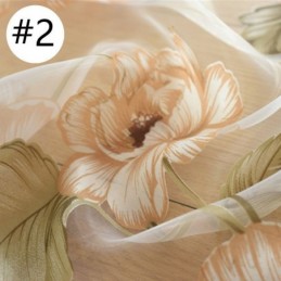 European Sheer Curtain Made to Measure Curtain Rustic Flower Tulle For Living Room Bedroom