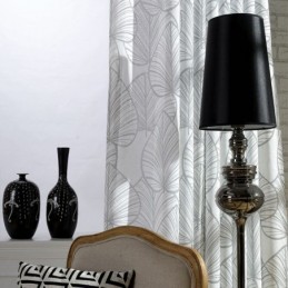 Leaves Printed Curtain Made to Measure Curtain Tulle Sheer For Living Room Bedroom