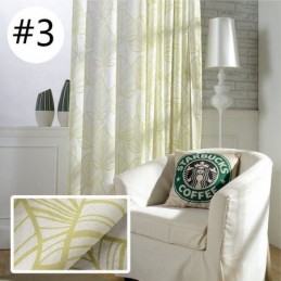 Leaves Printed Curtain Made to Measure Curtain Tulle Sheer For Living Room Bedroom