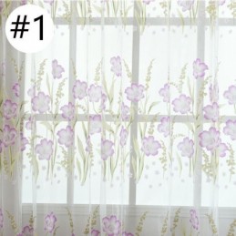 European Floral Tull Curtain Made to Measure Curtain Pastoral Style For Living Room