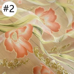 European Floral Tull Curtain Made to Measure Curtain Pastoral Style For Living Room